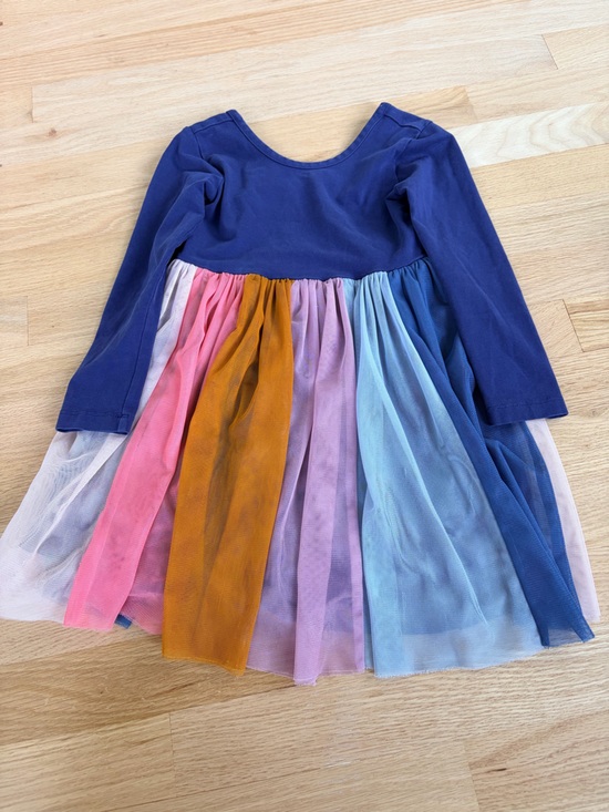 Hanna Andersson Other - Hanna Andersson Rainbow Tulle Twirl Dress Girls Size 4 Long Sleeve